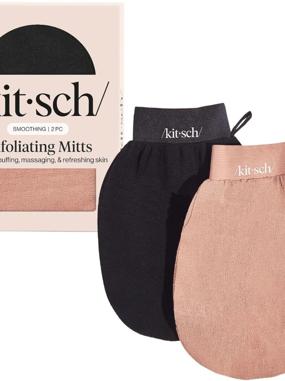 Exfoliating Glove – Exfoliating Mitt - 2pc Black & Terracotta